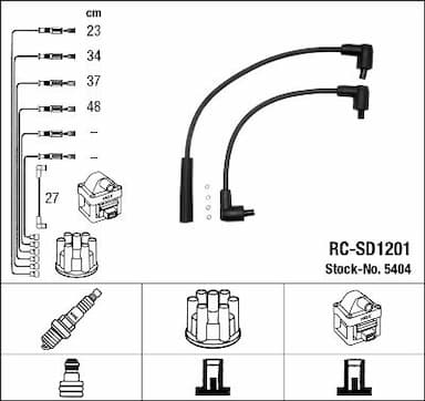 Augstsprieguma vadu komplekts NGK 5404 1