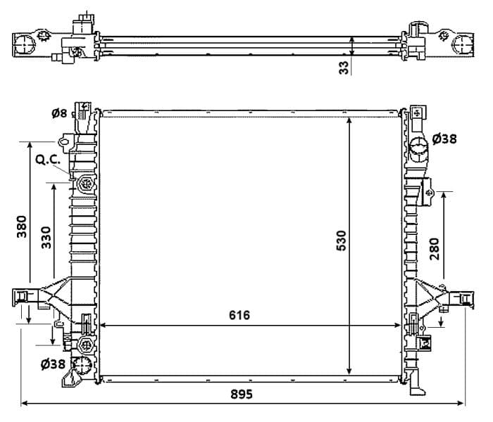 Radiators, Motora dzesēšanas sistēma NRF 58356 1