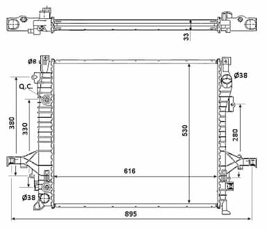 Radiators, Motora dzesēšanas sistēma NRF 58356 1