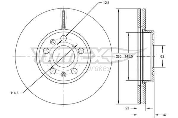 Bremžu diski TOMEX Brakes TX 72-73 1