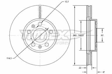 Bremžu diski TOMEX Brakes TX 72-73 1