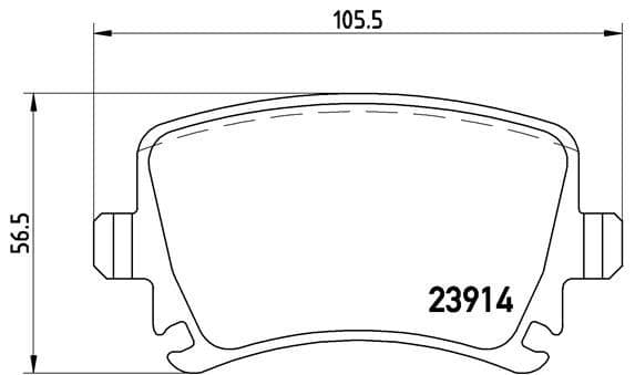 Bremžu uzliku kompl., Disku bremzes BREMBO P 85 073 1