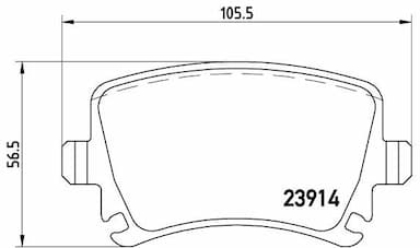 Bremžu uzliku kompl., Disku bremzes BREMBO P 85 073 1