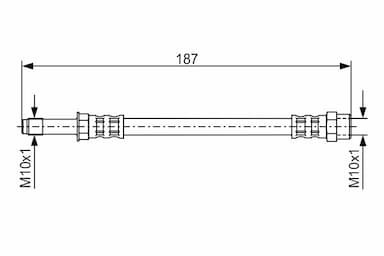Bremžu šļūtene BOSCH 1 987 476 715 5