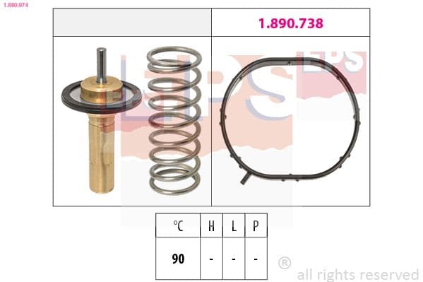 Termostats, Dzesēšanas šķidrums EPS 1.880.974 1