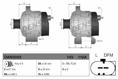 Ģenerators DENSO DAN3003 3