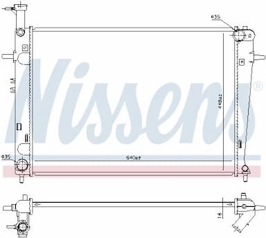 Radiators, Motora dzesēšanas sistēma NISSENS 675003 5