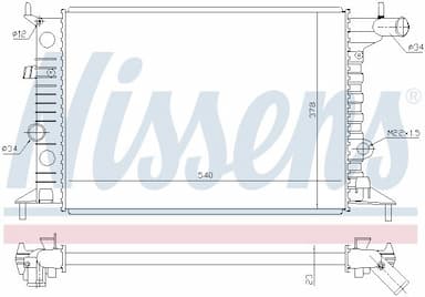 Radiators, Motora dzesēšanas sistēma NISSENS 630681 5