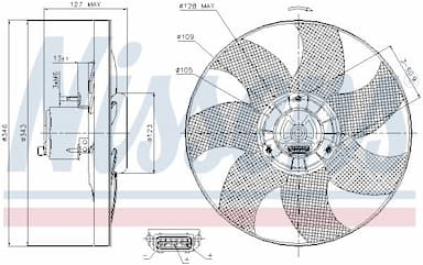 Ventilators, Motora dzesēšanas sistēma NISSENS 85698 6