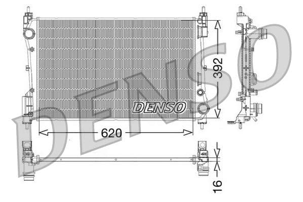 Radiators, Motora dzesēšanas sistēma DENSO DRM09114 1