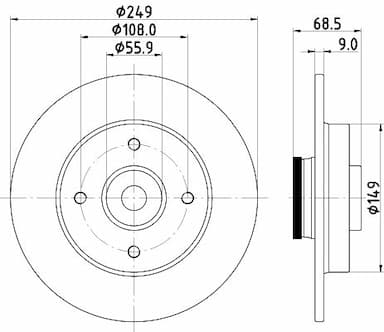 Bremžu diski HELLA 8DD 355 123-291 4