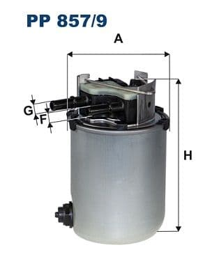 Degvielas filtrs FILTRON PP 857/9 1