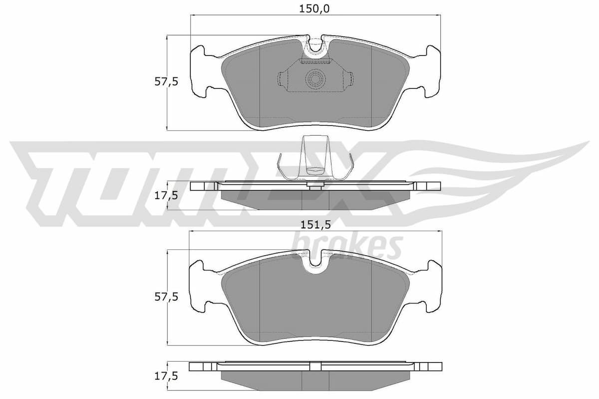 Bremžu uzliku kompl., Disku bremzes TOMEX Brakes TX 13-16 1