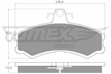 Bremžu uzliku kompl., Disku bremzes TOMEX Brakes TX 10-45 1