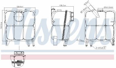 Kompensācijas tvertne, Dzesēšanas šķidrums NISSENS 996138 6