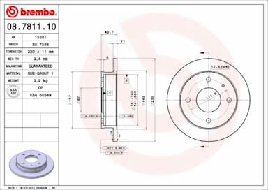 Bremžu diski BREMBO 08.7811.10 1