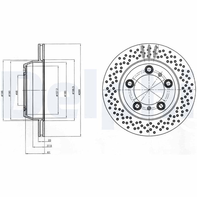 Bremžu diski DELPHI BG4302C 1