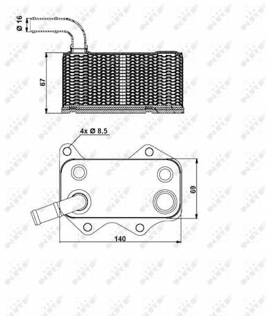 Eļļas radiators, Motoreļļa NRF 31172 5