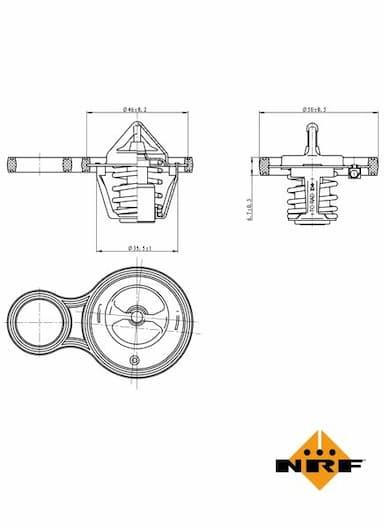 Termostats, Dzesēšanas šķidrums NRF 725094 5