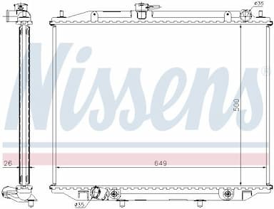 Radiators, Motora dzesēšanas sistēma NISSENS 68707A 6