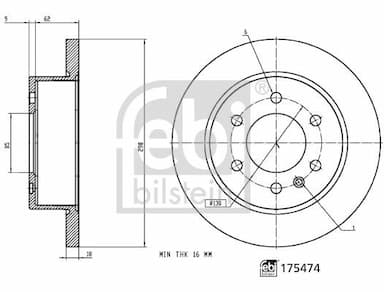 Bremžu diski FEBI BILSTEIN 175474 3