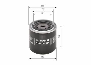 Eļļas filtrs BOSCH 0 451 103 251 5