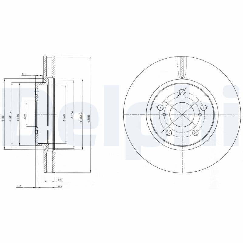 Bremžu diski DELPHI BG4139C 1