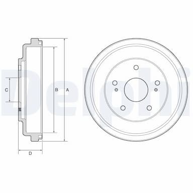 Bremžu trumulis DELPHI BF609 1