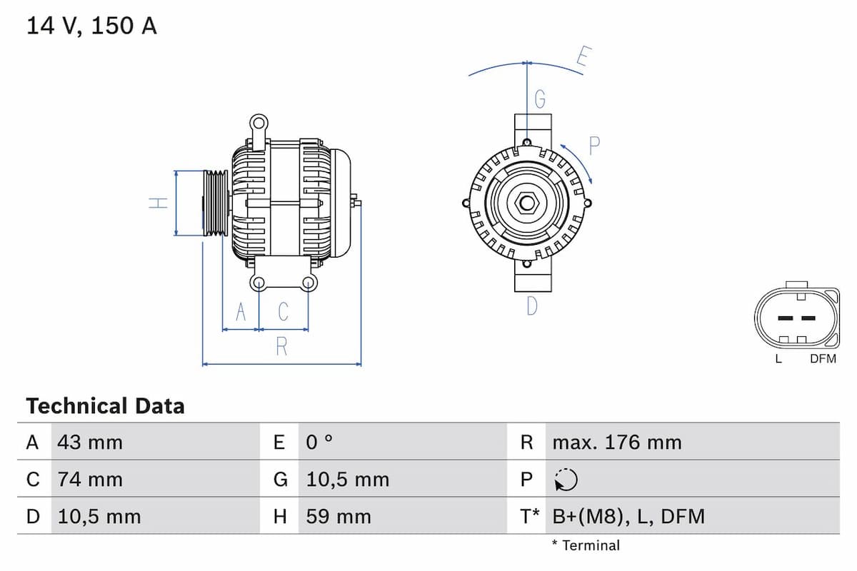 Ģenerators BOSCH 0 986 047 910 1