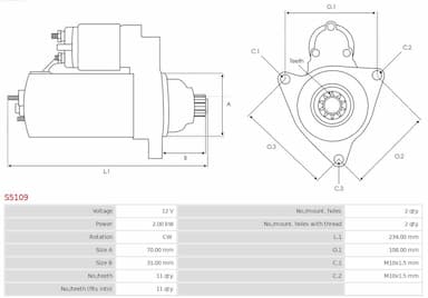 Starteris AS-PL S5109 5