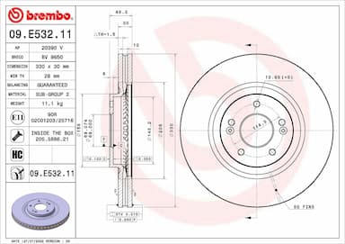 Bremžu diski BREMBO 09.E532.11 1