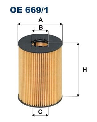 Eļļas filtrs FILTRON OE 669/1 1