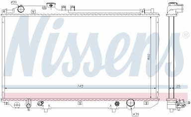 Radiators, Motora dzesēšanas sistēma NISSENS 64658 5