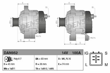 Ģenerators DENSO DAN952 3