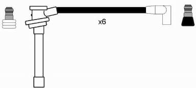 Augstsprieguma vadu komplekts NGK 2582 2