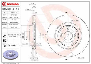 Bremžu diski BREMBO 09.D994.11 1