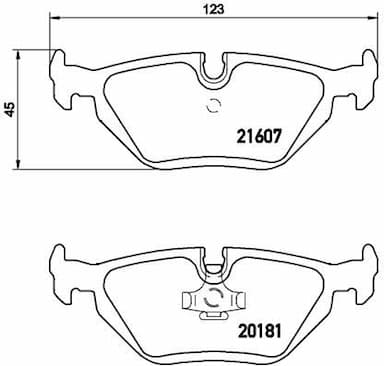 Bremžu uzliku kompl., Disku bremzes BREMBO P 06 013 1