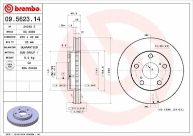 Bremžu diski BREMBO 09.5623.14 1