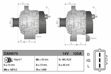 Ģenerators DENSO DAN670 3