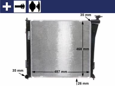 Radiators, Motora dzesēšanas sistēma MAHLE CR 848 000S 1