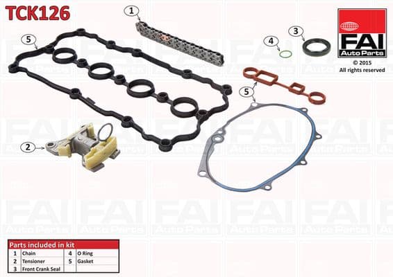 Sadales vārpstas piedziņas ķēdes komplekts FAI AutoParts TCK126 1