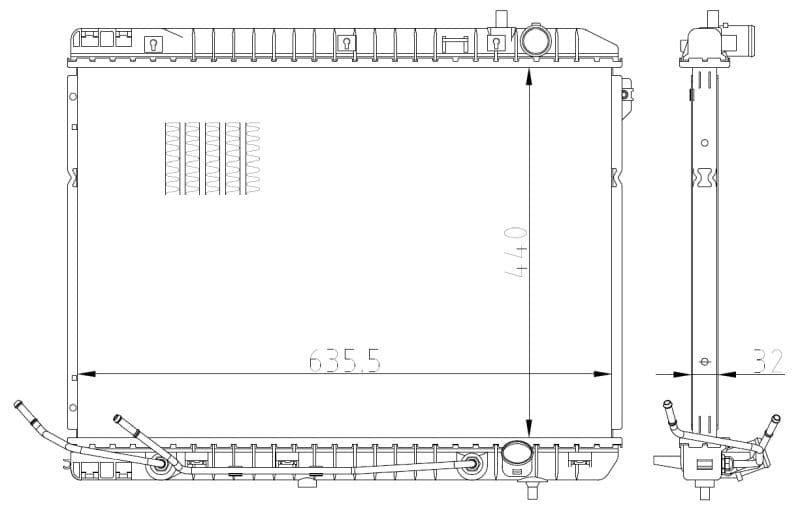 Radiators, Motora dzesēšanas sistēma NRF 59297 1