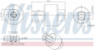 Spiediena slēdzis, Gaisa kondicionēšanas sistēma NISSENS 301020 5