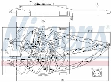 Ventilators, Motora dzesēšanas sistēma NISSENS 85150 6