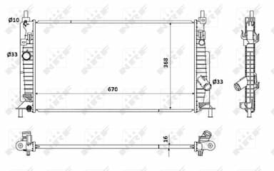 Radiators, Motora dzesēšanas sistēma NRF 53905 1