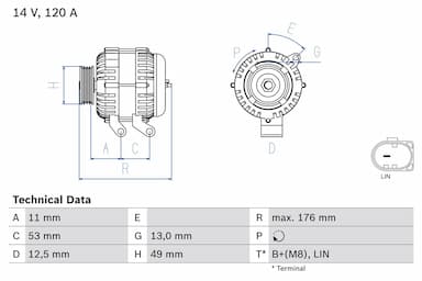 Ģenerators BOSCH 0 986 082 220 1