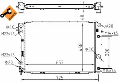 Radiators, Motora dzesēšanas sistēma NRF 53104 2