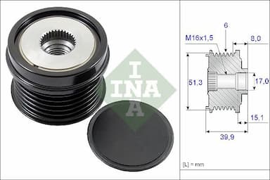 Ģeneratora brīvgaitas mehānisms Schaeffler INA 535 0252 10 1