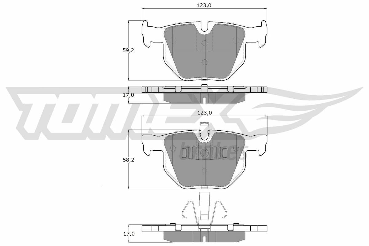 Bremžu uzliku kompl., Disku bremzes TOMEX Brakes TX 15-14 1