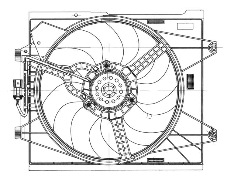 Ventilators, Motora dzesēšanas sistēma NRF 47655 1